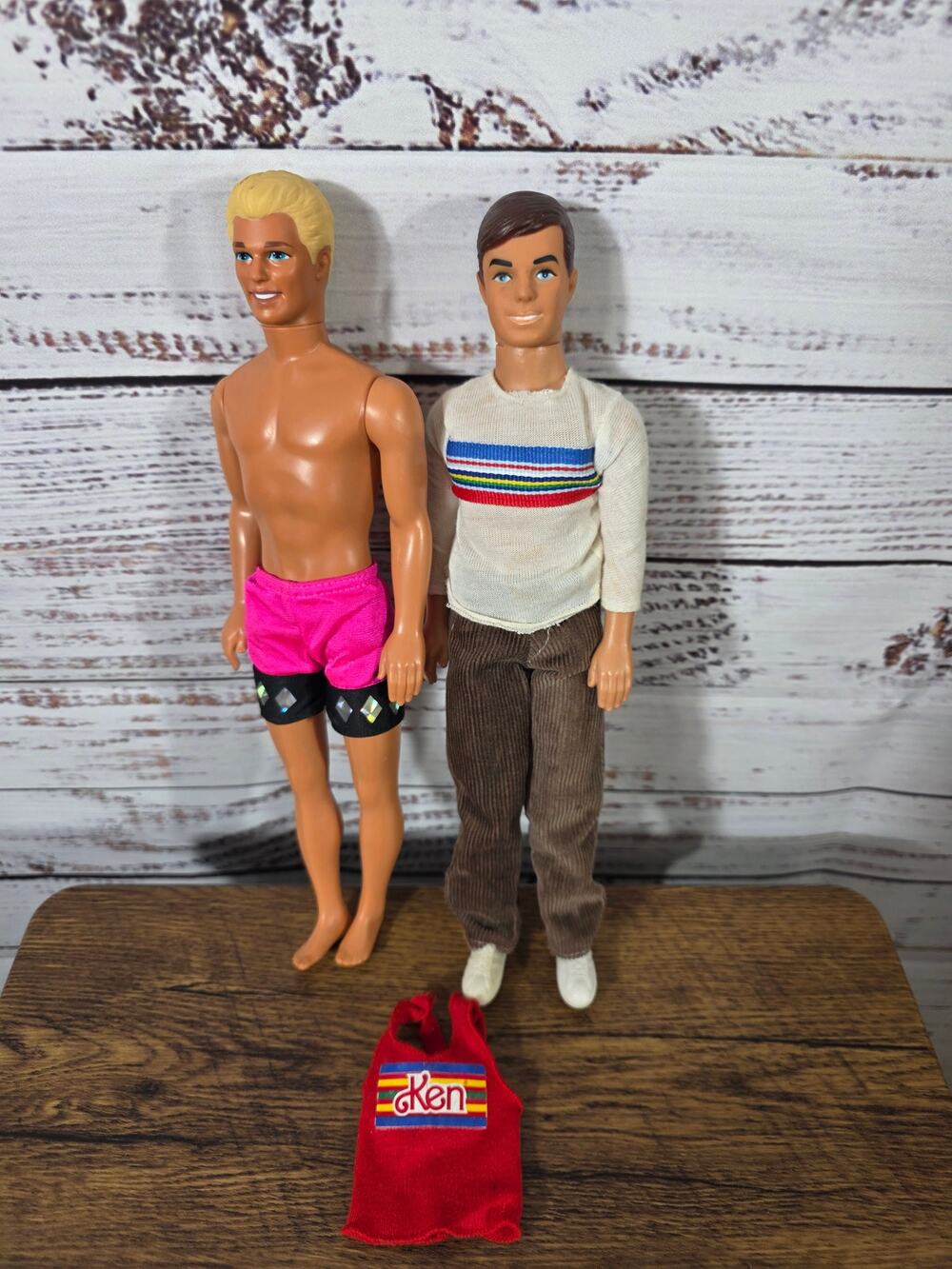 VTG Ken Dolls Lot (2) Mattel W/original Ken Fashion Top